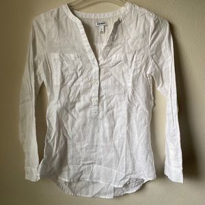 WHITE LINEN BLOUSE